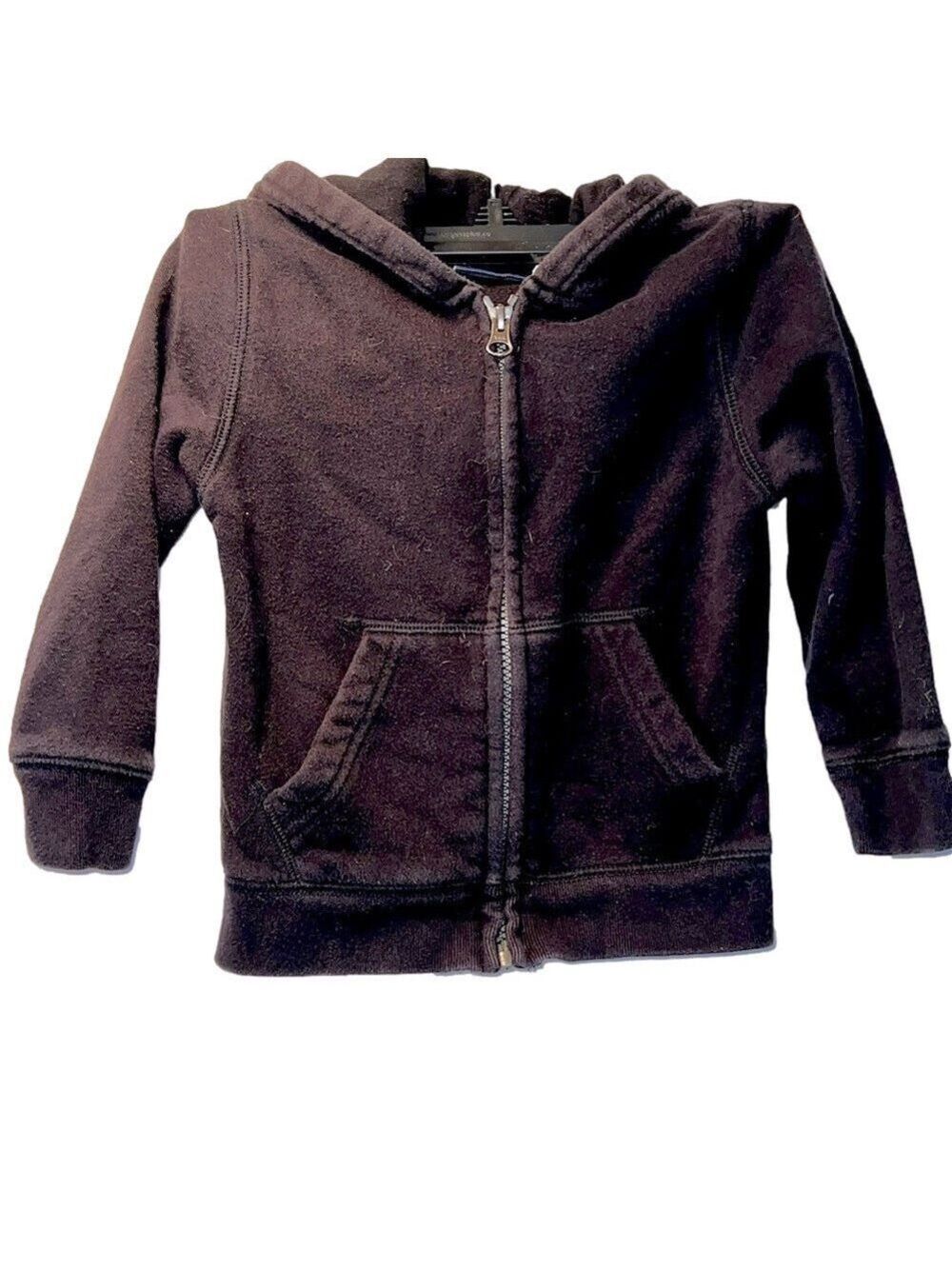 The Children's PLACE Sweatshirt, Size 3T, Black with 2 front Pockets, Zip Front